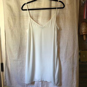 AllSaints Long cream v-neck slip dress - L